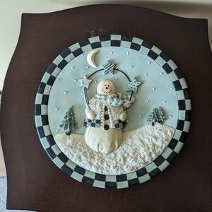 Snowman Christmas Plate